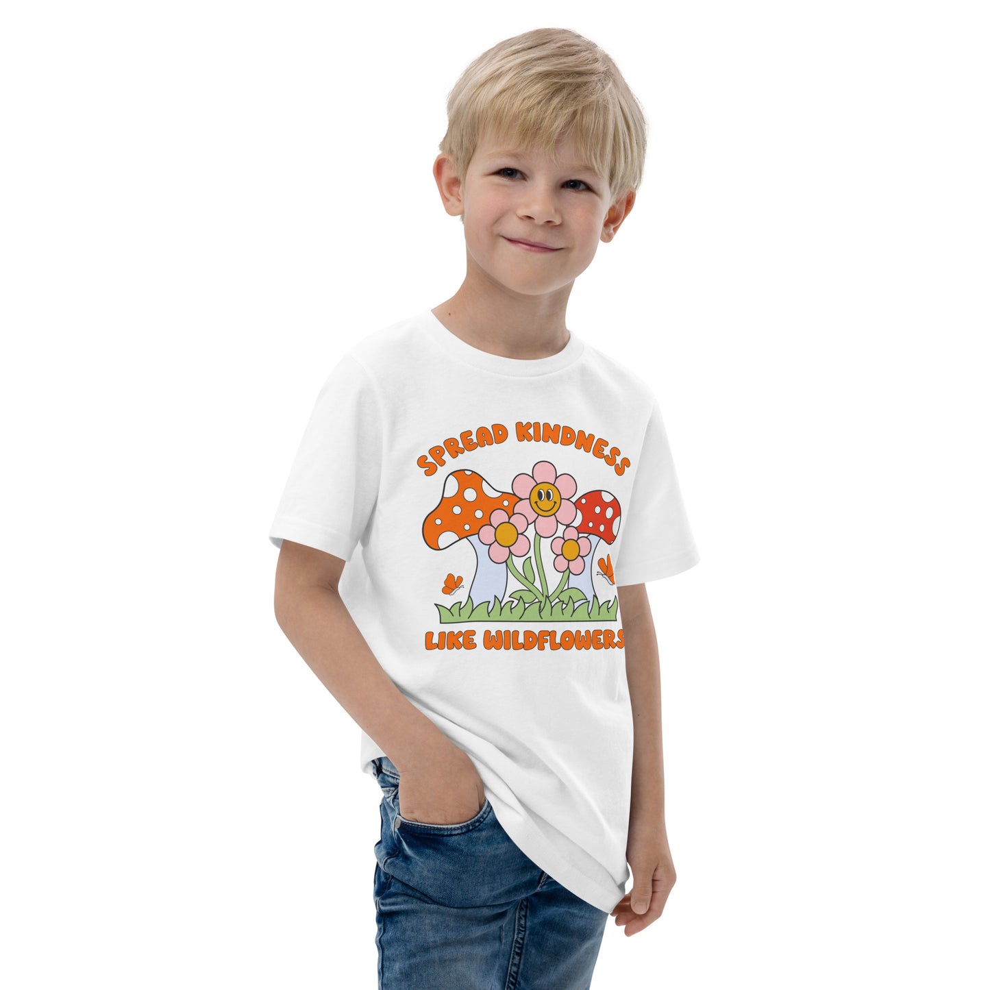 Spread Kindness Like Wildflowers - Youth jersey t-shirt