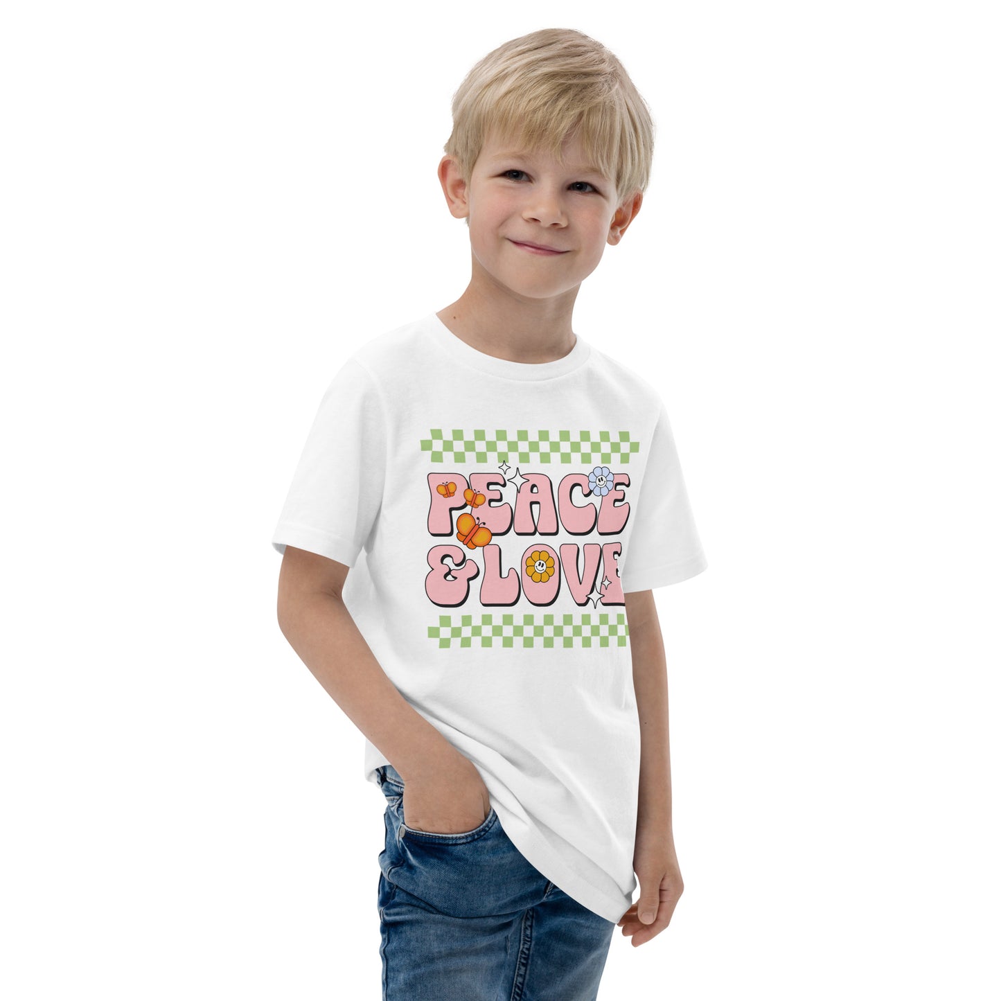 Peace And Love - Youth jersey t-shirt