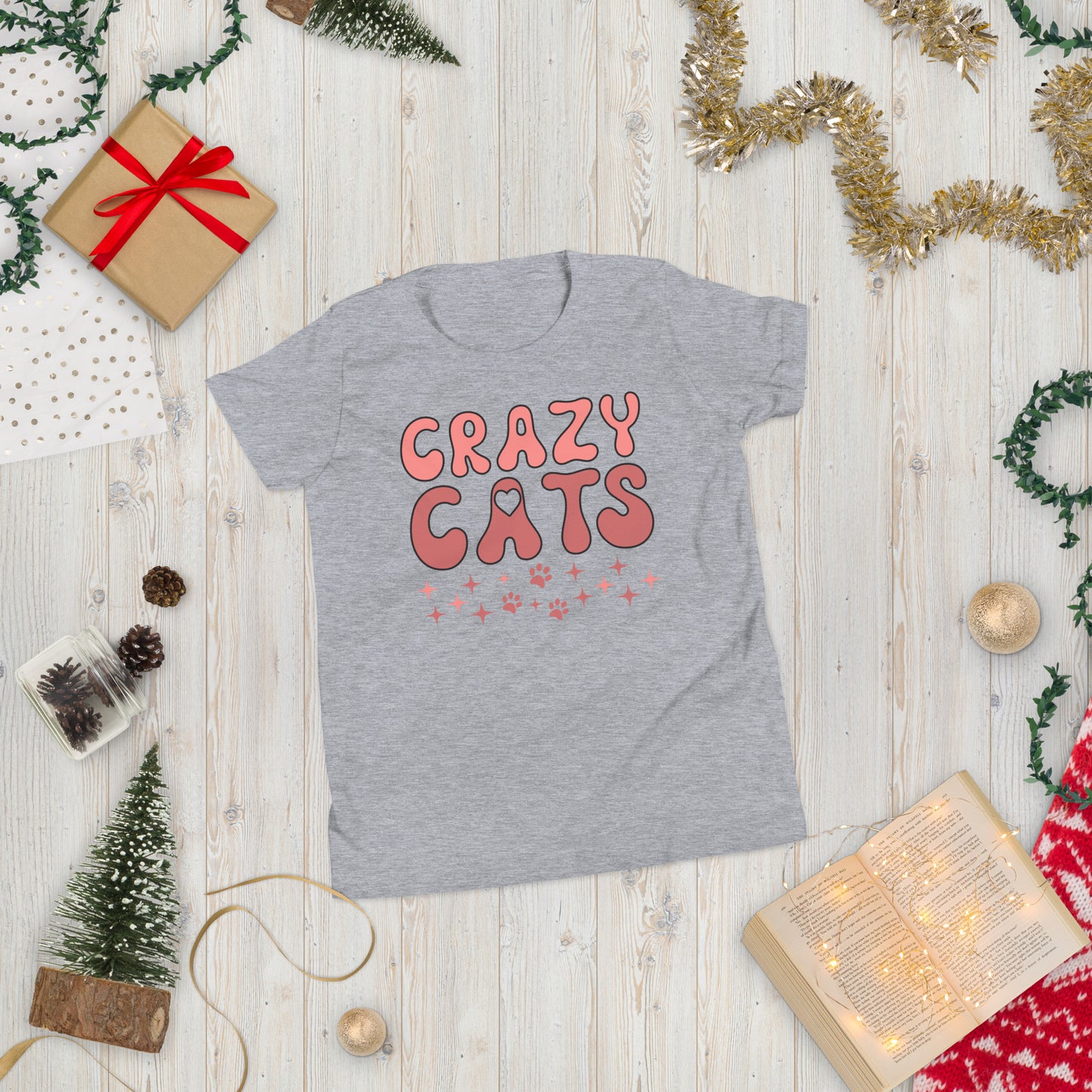 Crazy Cats - Youth Short Sleeve T-Shirt