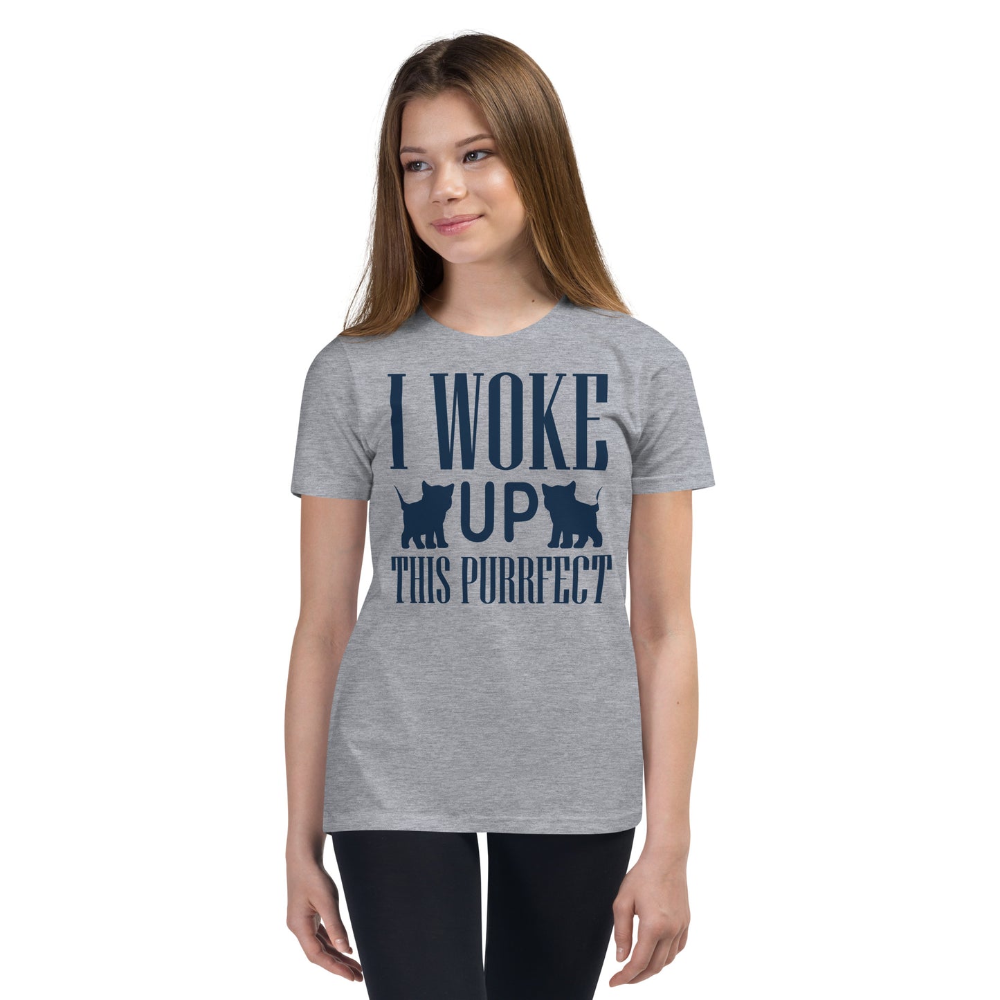 I Woke Up This Purrfect - Youth Short Sleeve T-Shirt