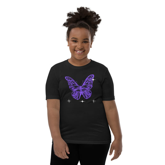 Blue Butterfly - Youth Short Sleeve T-Shirt