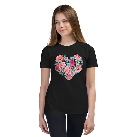 Rose Heart - Youth Short Sleeve T-Shirt