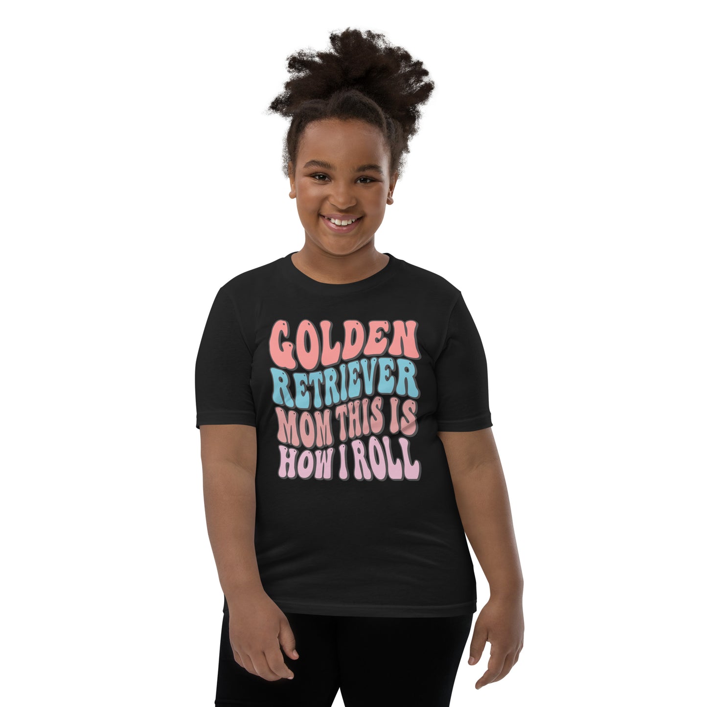 Golden Retriever Mom This Is How I Roll - Youth Short Sleeve T-Shirt