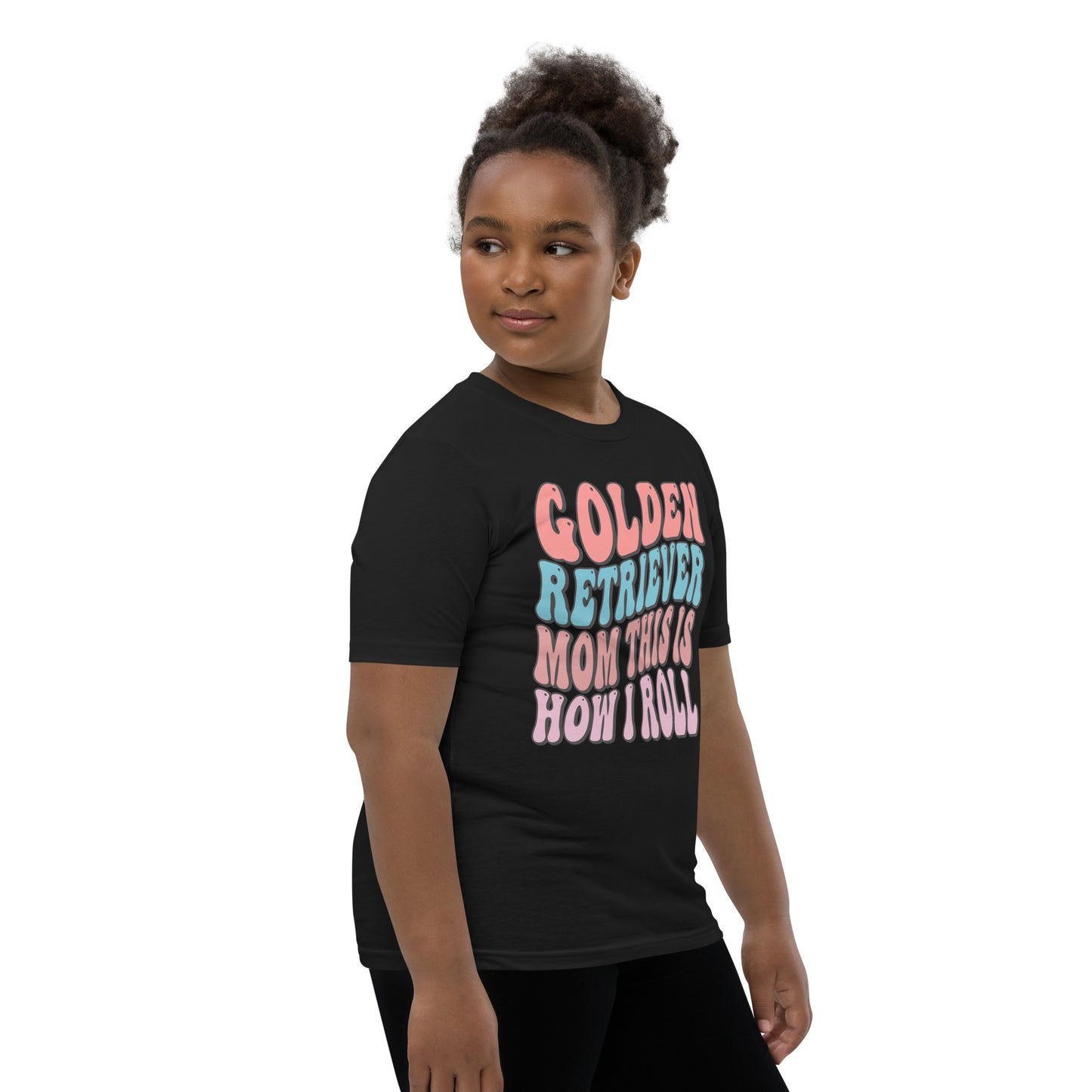 Golden Retriever Mom This Is How I Roll - Youth Short Sleeve T-Shirt