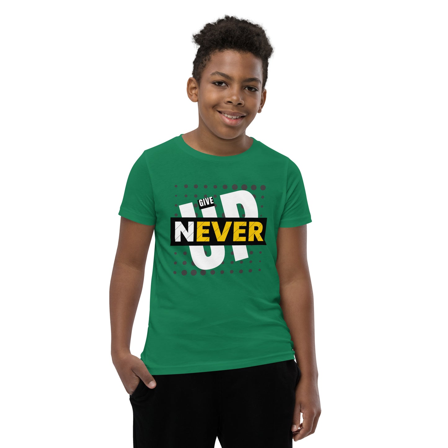 Never Give Up - Youth Short Sleeve T-Shirt