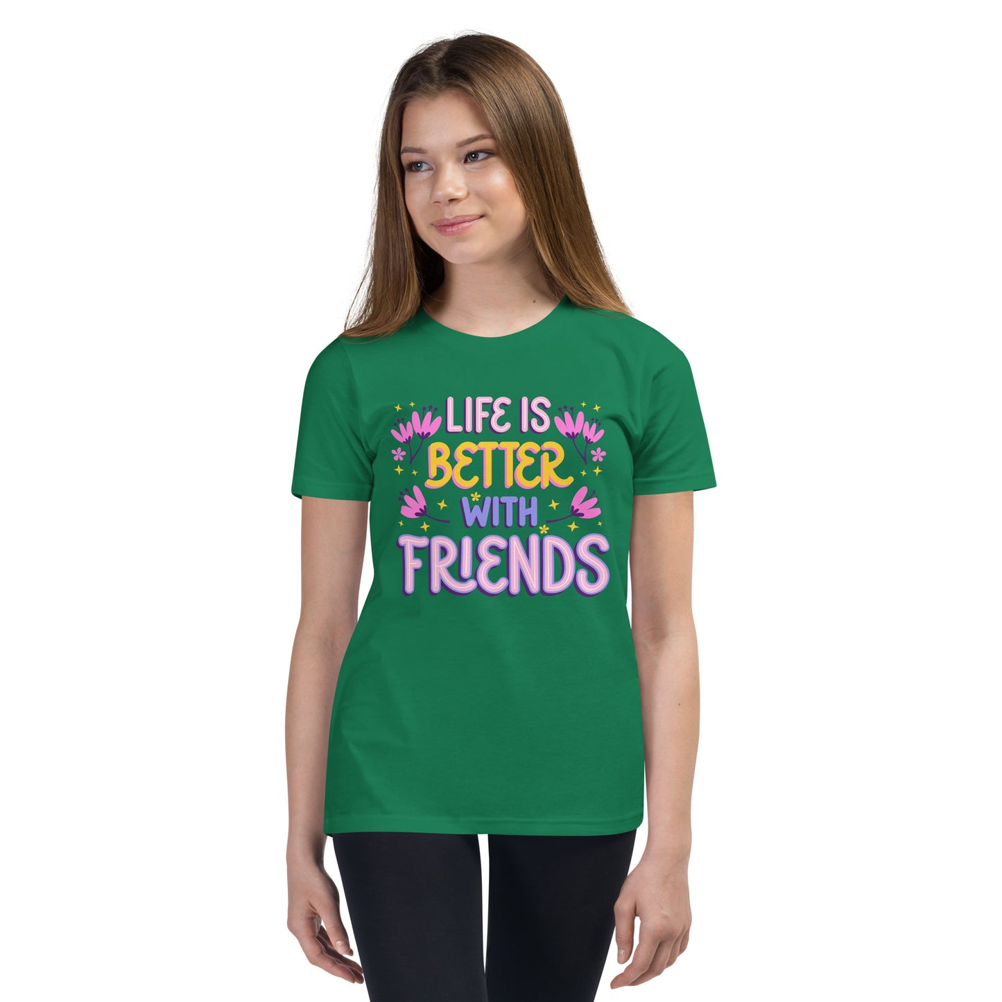 Life Is Better With Friends - Youth Short Sleeve T-Shirt