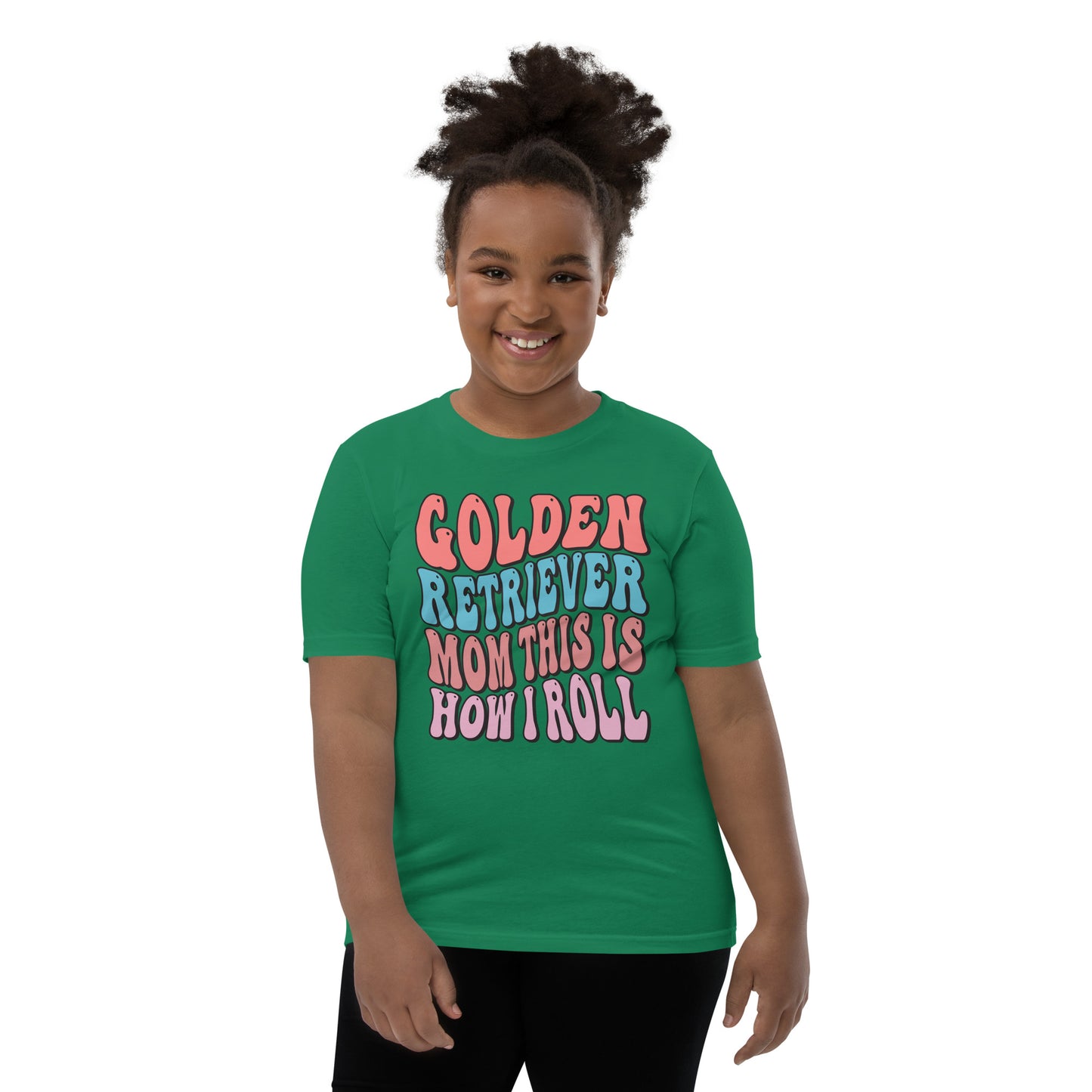 Golden Retriever Mom This Is How I Roll - Youth Short Sleeve T-Shirt