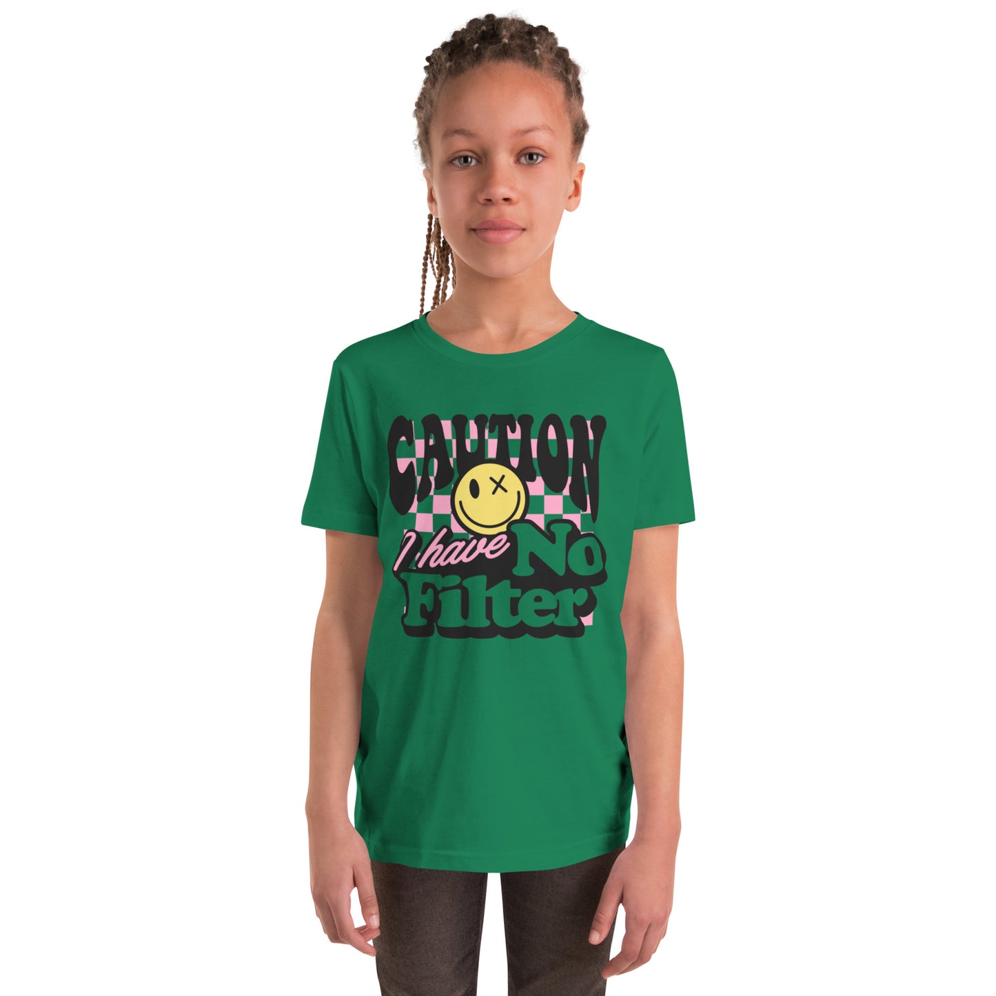 Caution I Have No Filter - Youth Short Sleeve T-Shirt