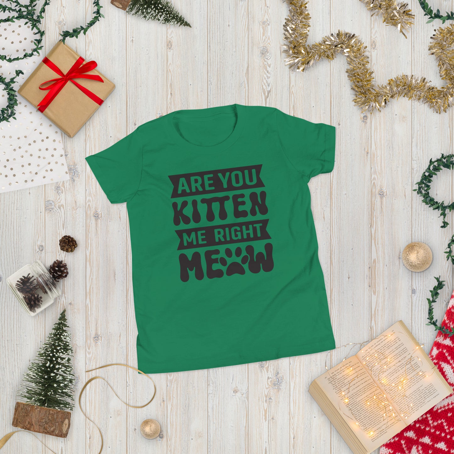 Are Kitten Me Right Meow - Youth Short Sleeve T-Shirt