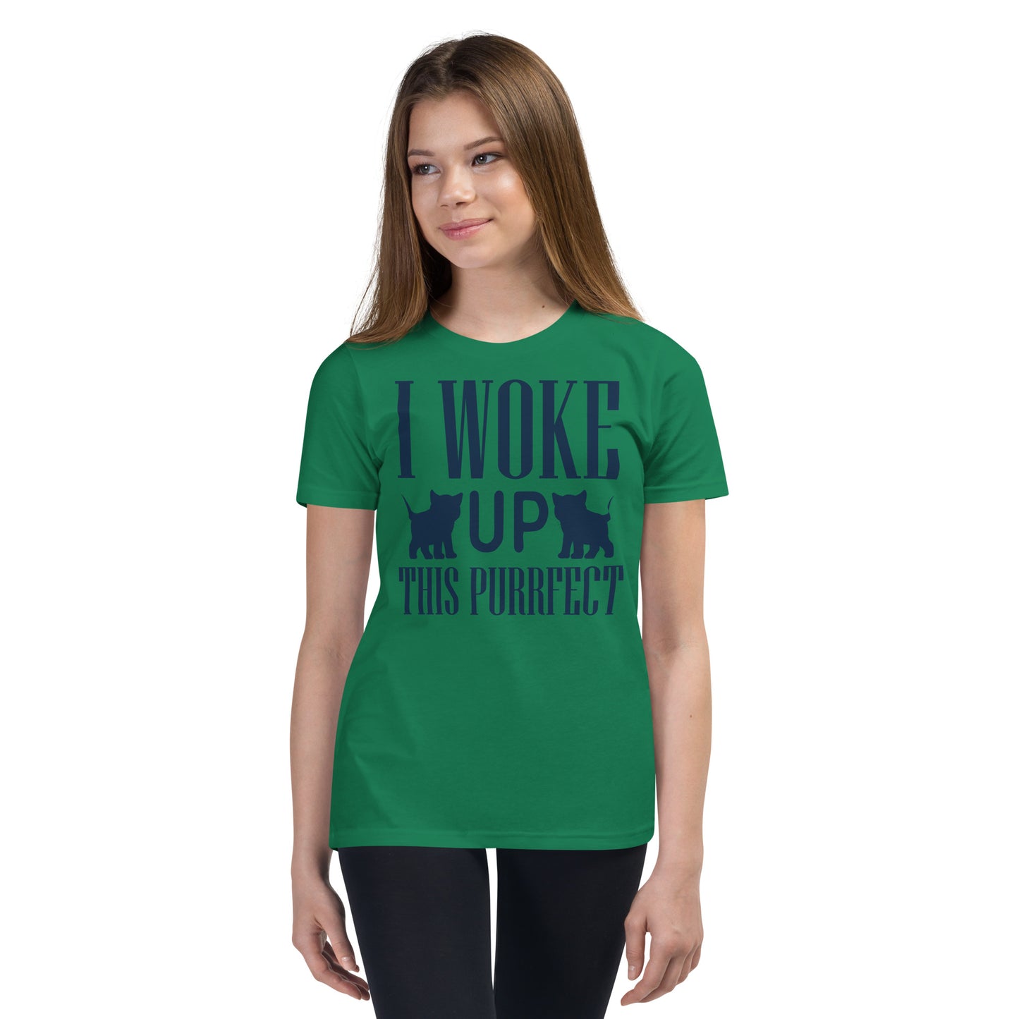 I Woke Up This Purrfect - Youth Short Sleeve T-Shirt