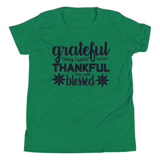 Grateful Thankful Blesses - Youth Short Sleeve T-Shirt