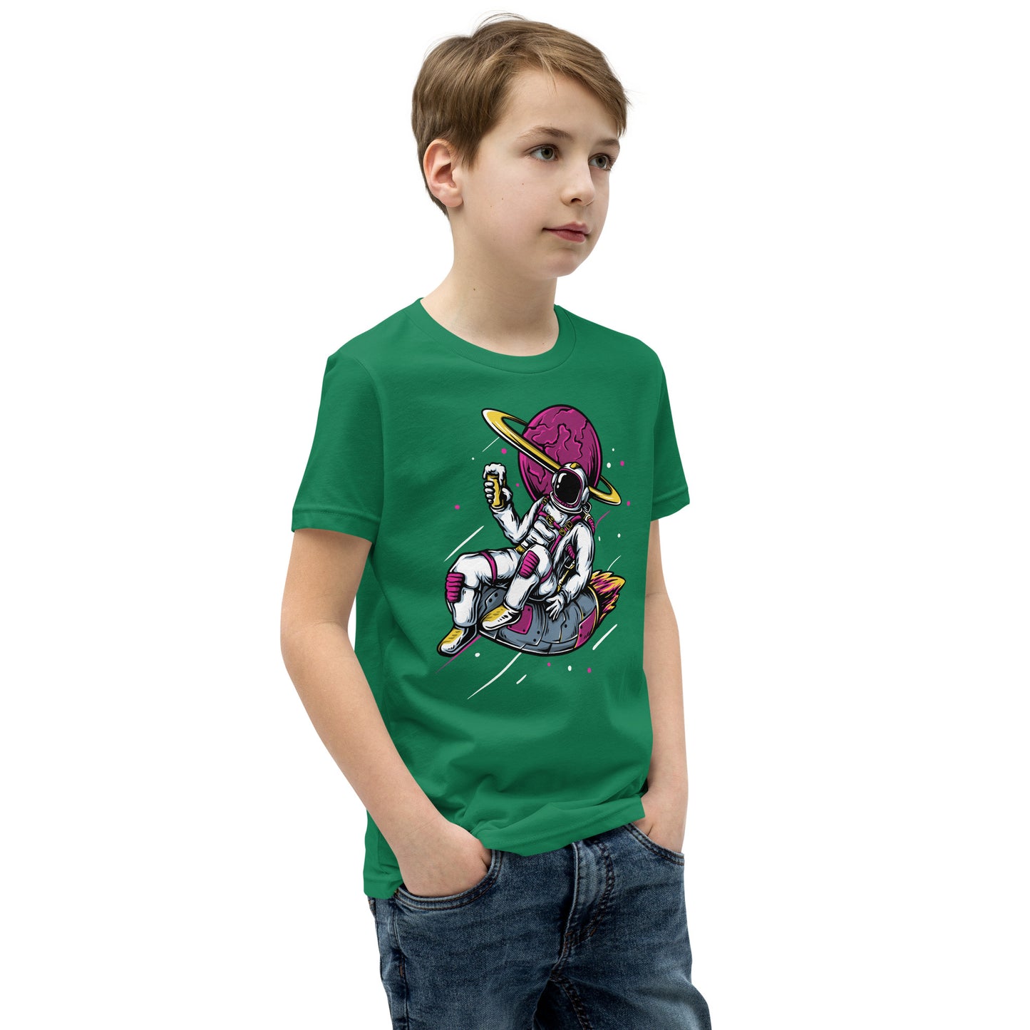 Ice-cream And Astronaut - Youth Short Sleeve T-Shirt