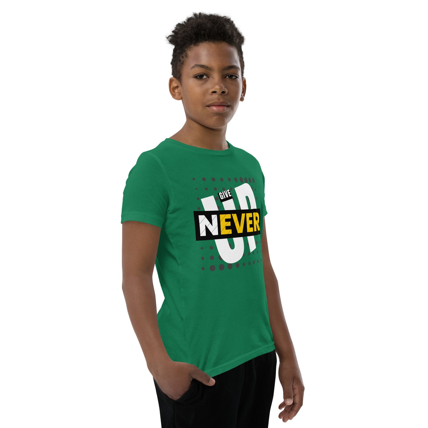 Never Give Up - Youth Short Sleeve T-Shirt