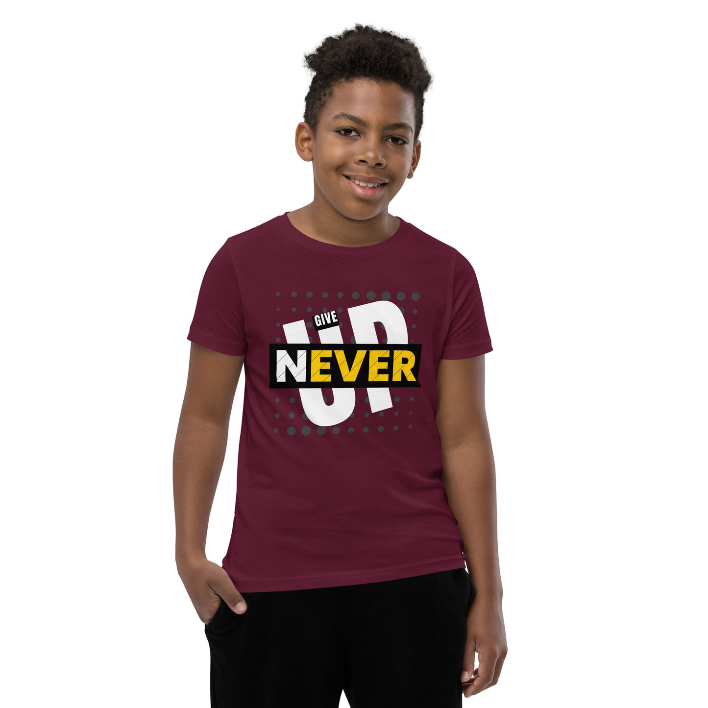 Never Give Up - Youth Short Sleeve T-Shirt