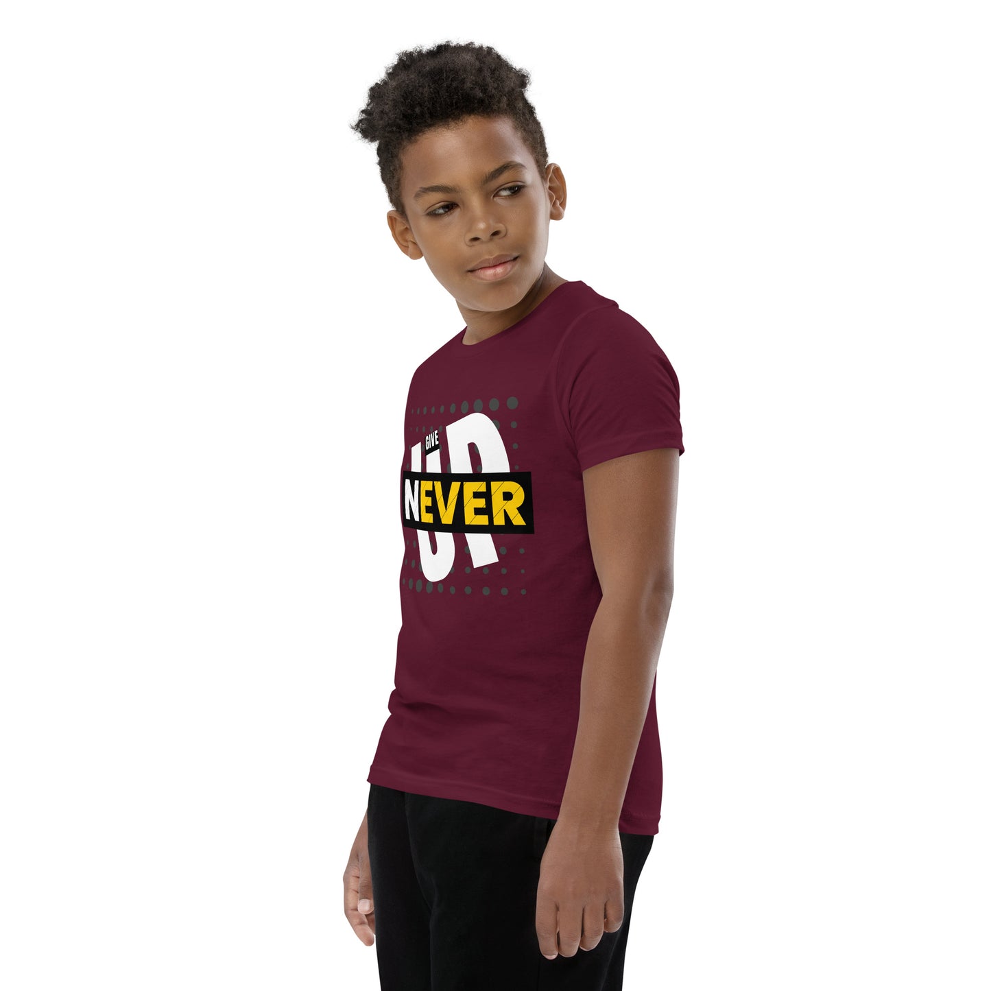 Never Give Up - Youth Short Sleeve T-Shirt