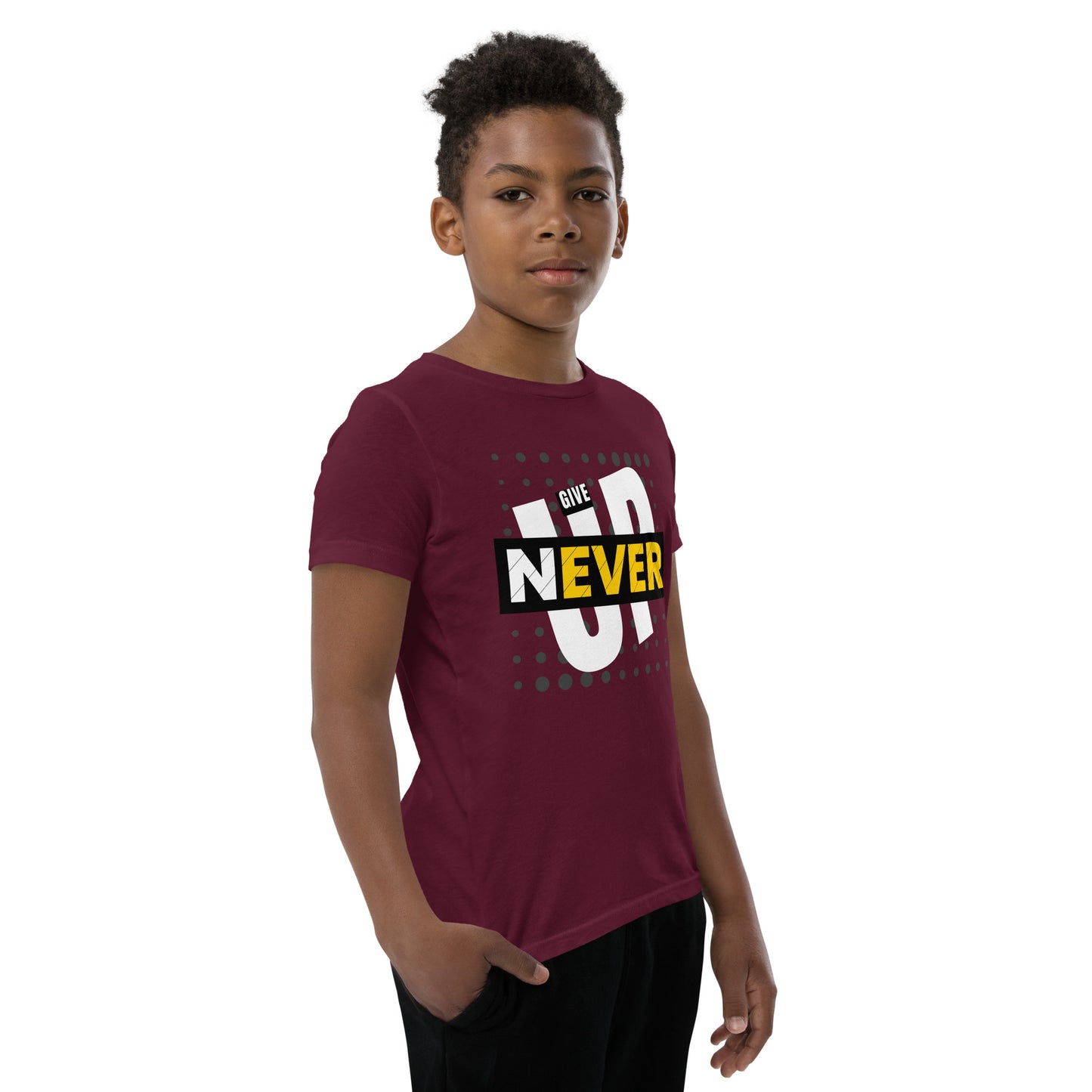 Never Give Up - Youth Short Sleeve T-Shirt