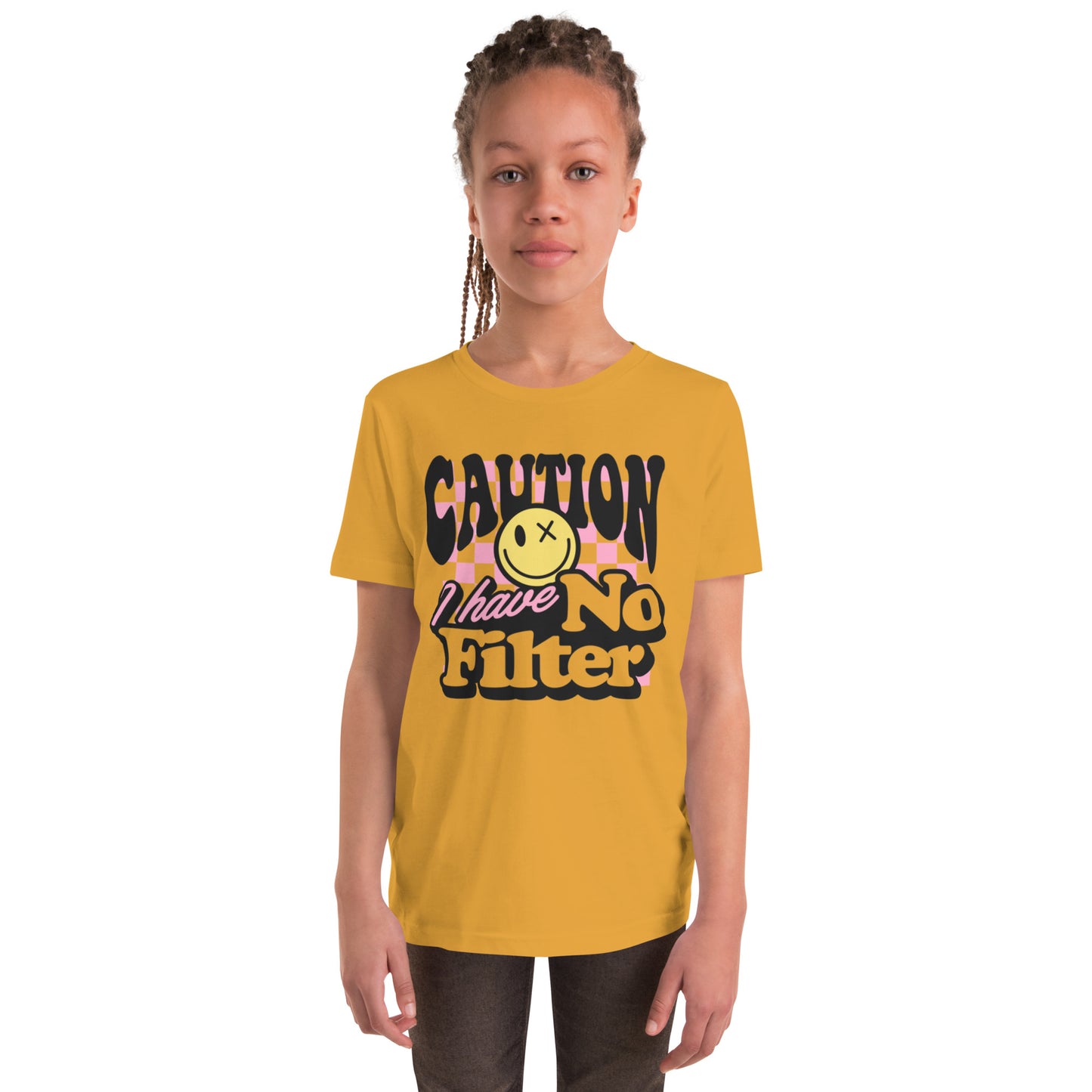 Caution I Have No Filter - Youth Short Sleeve T-Shirt