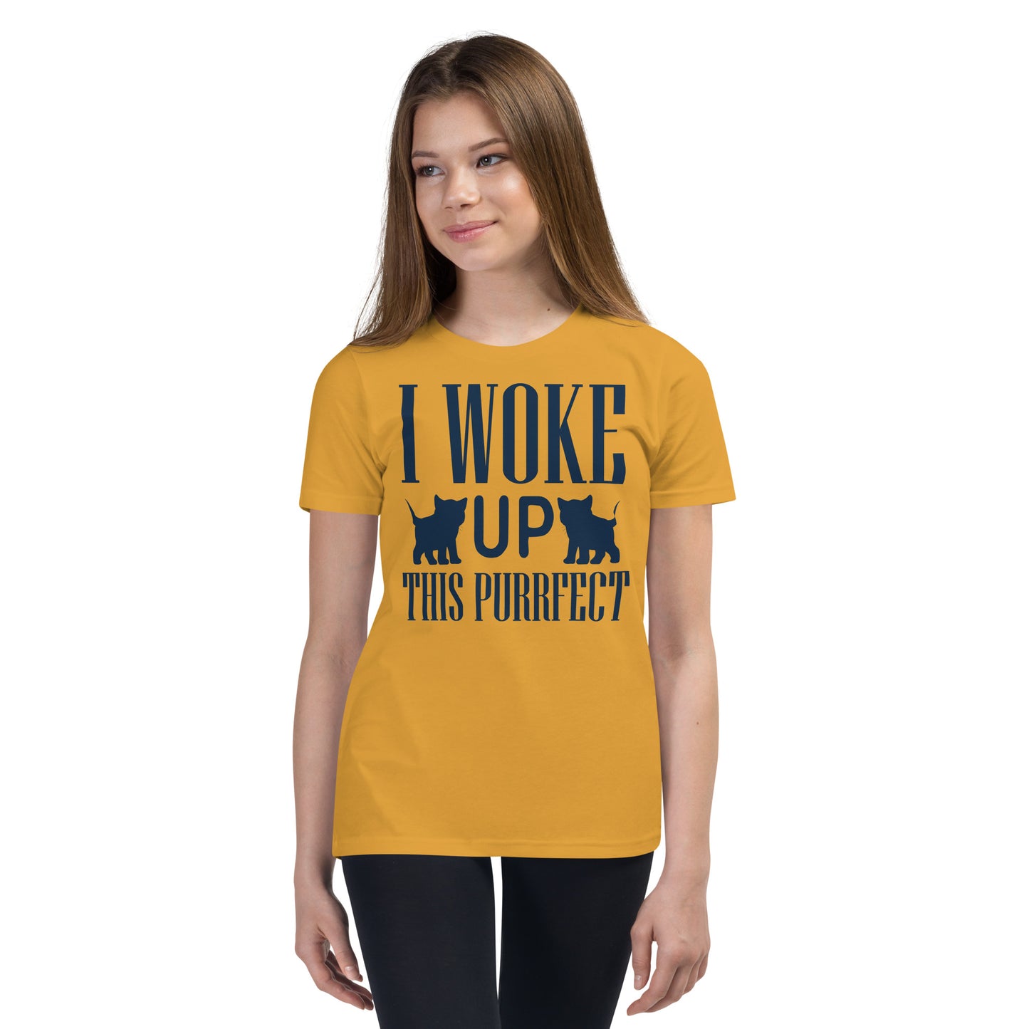 I Woke Up This Purrfect - Youth Short Sleeve T-Shirt