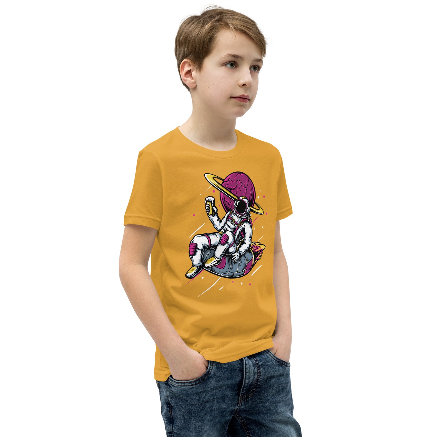 Ice-cream And Astronaut - Youth Short Sleeve T-Shirt