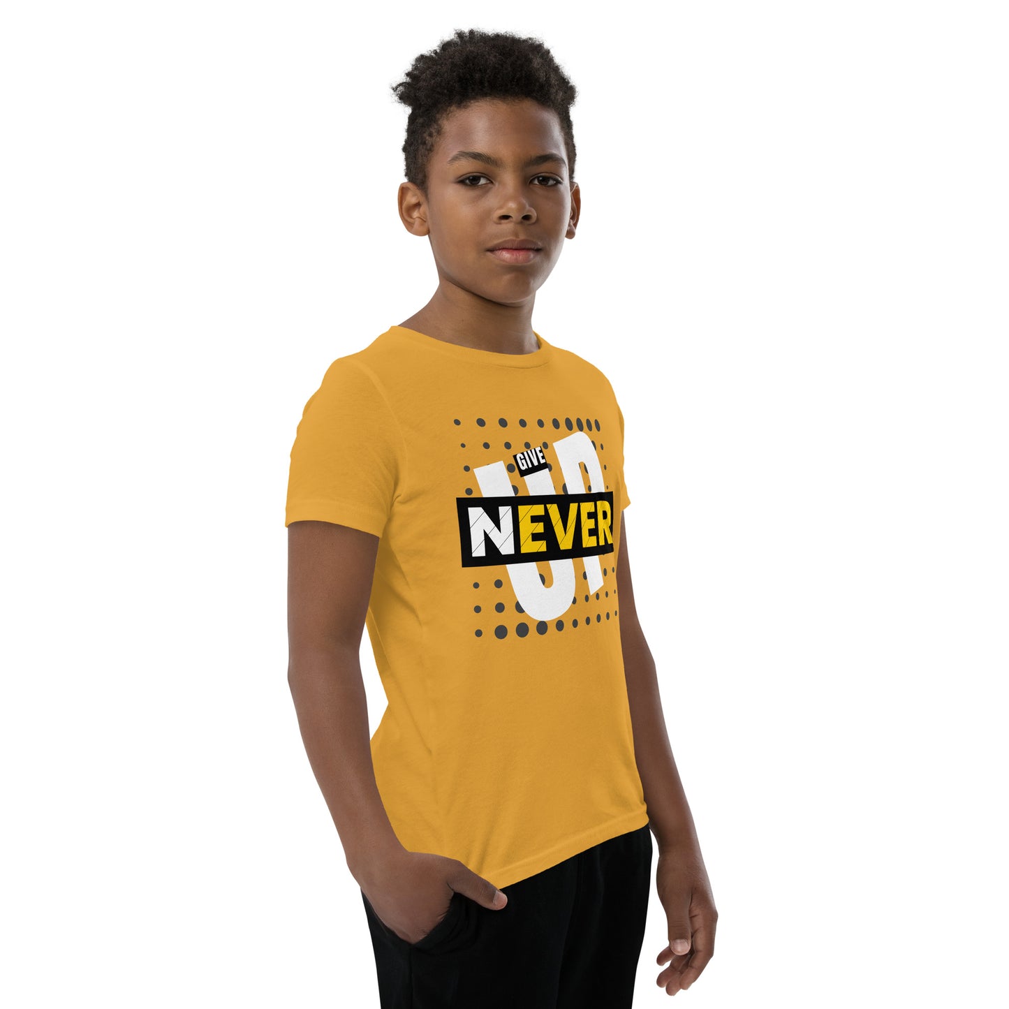 Never Give Up - Youth Short Sleeve T-Shirt