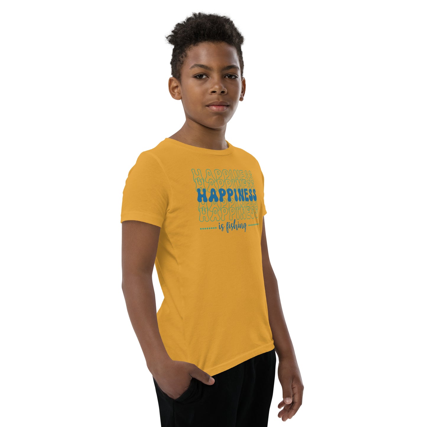 Happiness Is Fishing - Youth Short Sleeve T-Shirt