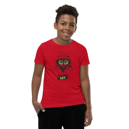 Hacker Cat - Youth Short Sleeve T-Shirt