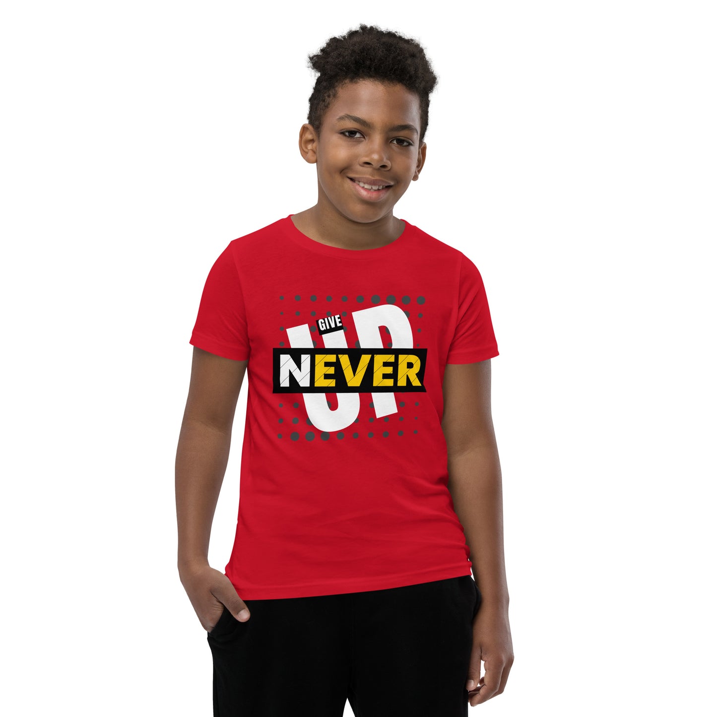 Never Give Up - Youth Short Sleeve T-Shirt