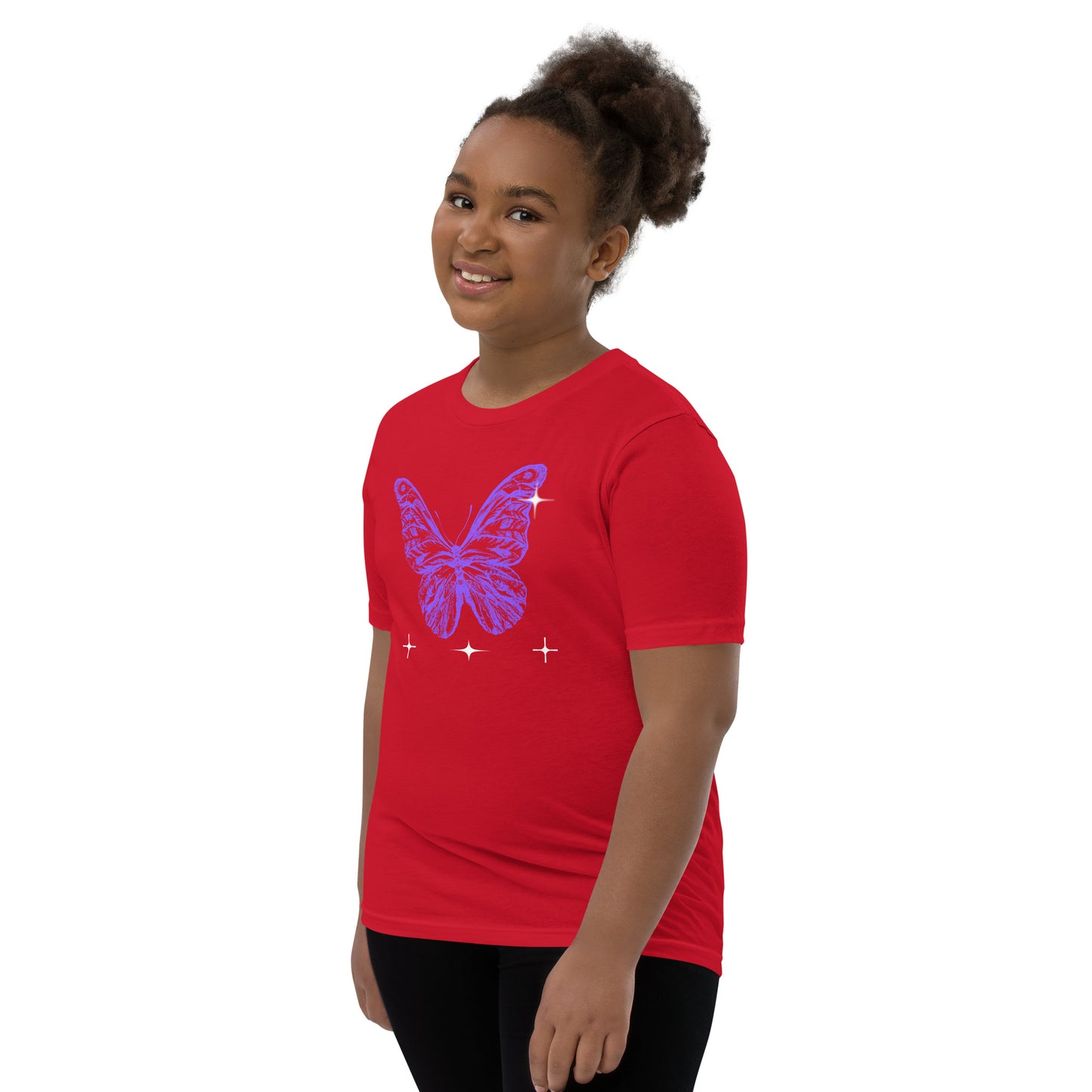 Blue Butterfly - Youth Short Sleeve T-Shirt