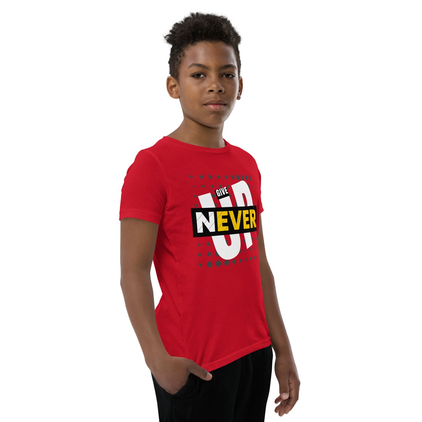 Never Give Up - Youth Short Sleeve T-Shirt