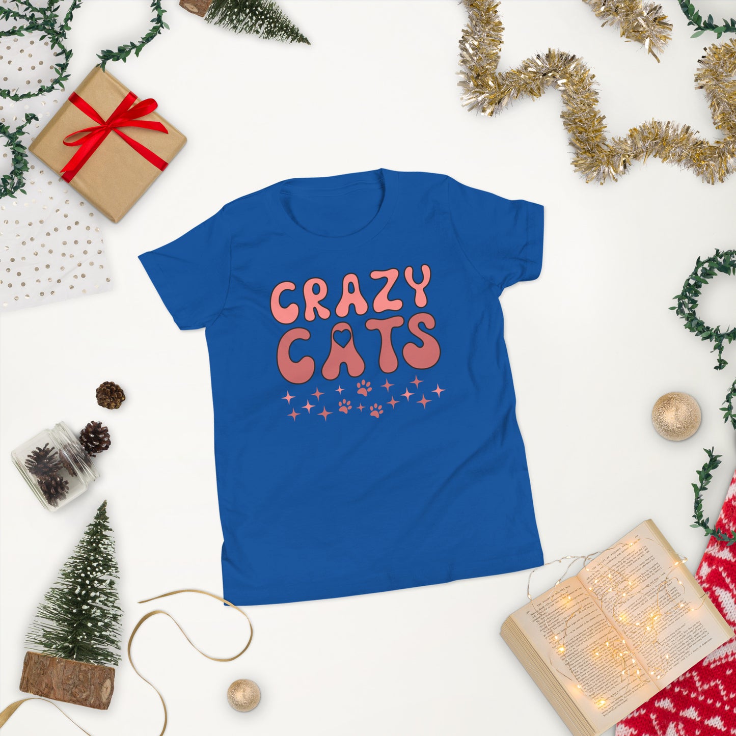 Crazy Cats - Youth Short Sleeve T-Shirt