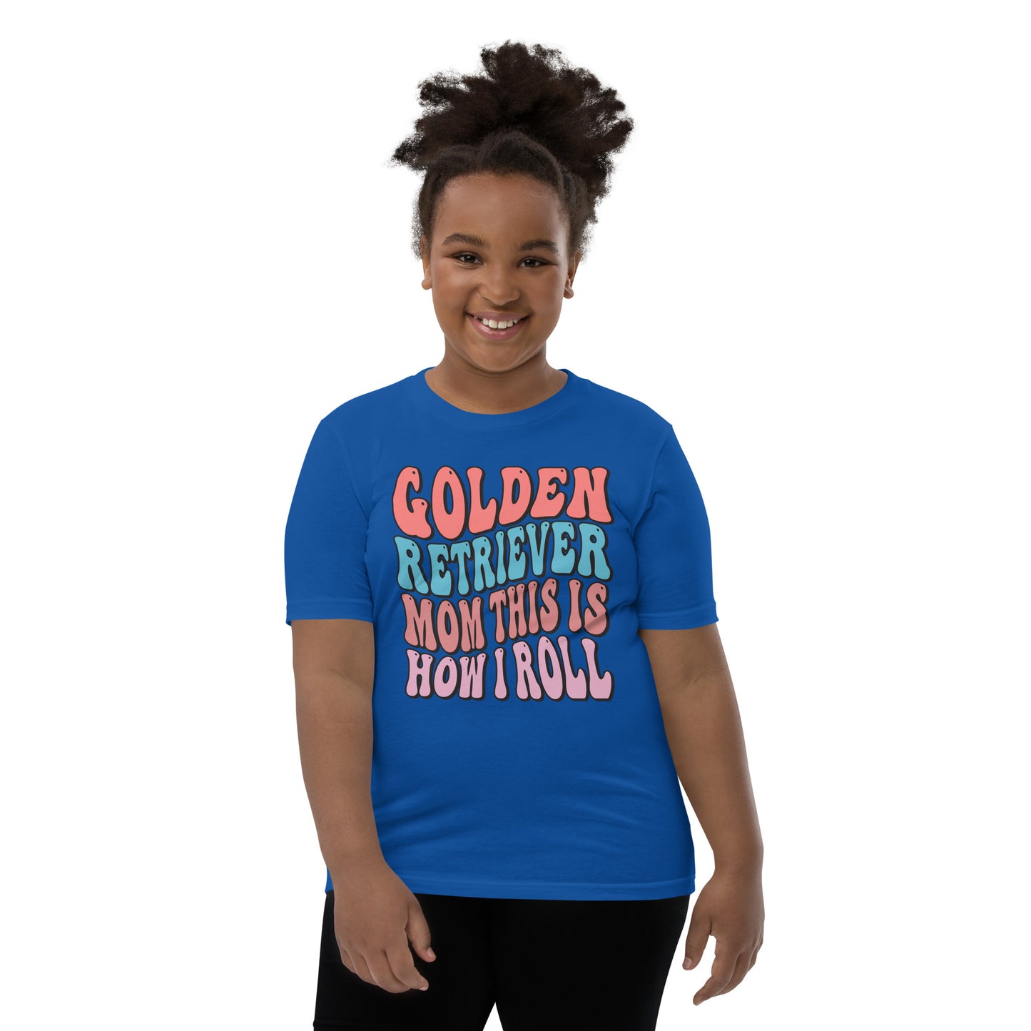 Golden Retriever Mom This Is How I Roll - Youth Short Sleeve T-Shirt