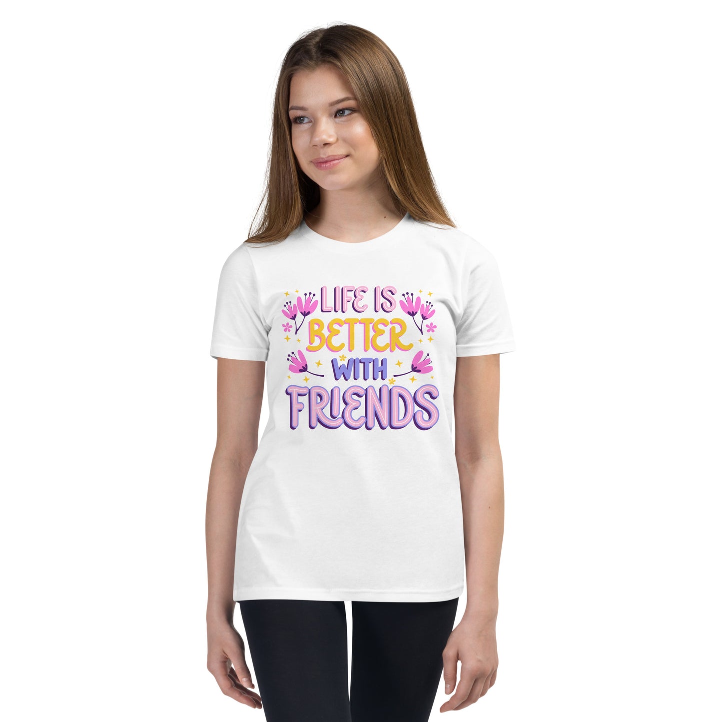 Life Is Better With Friends - Youth Short Sleeve T-Shirt