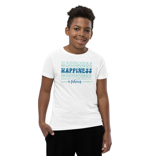 Happiness Is Fishing - Youth Short Sleeve T-Shirt