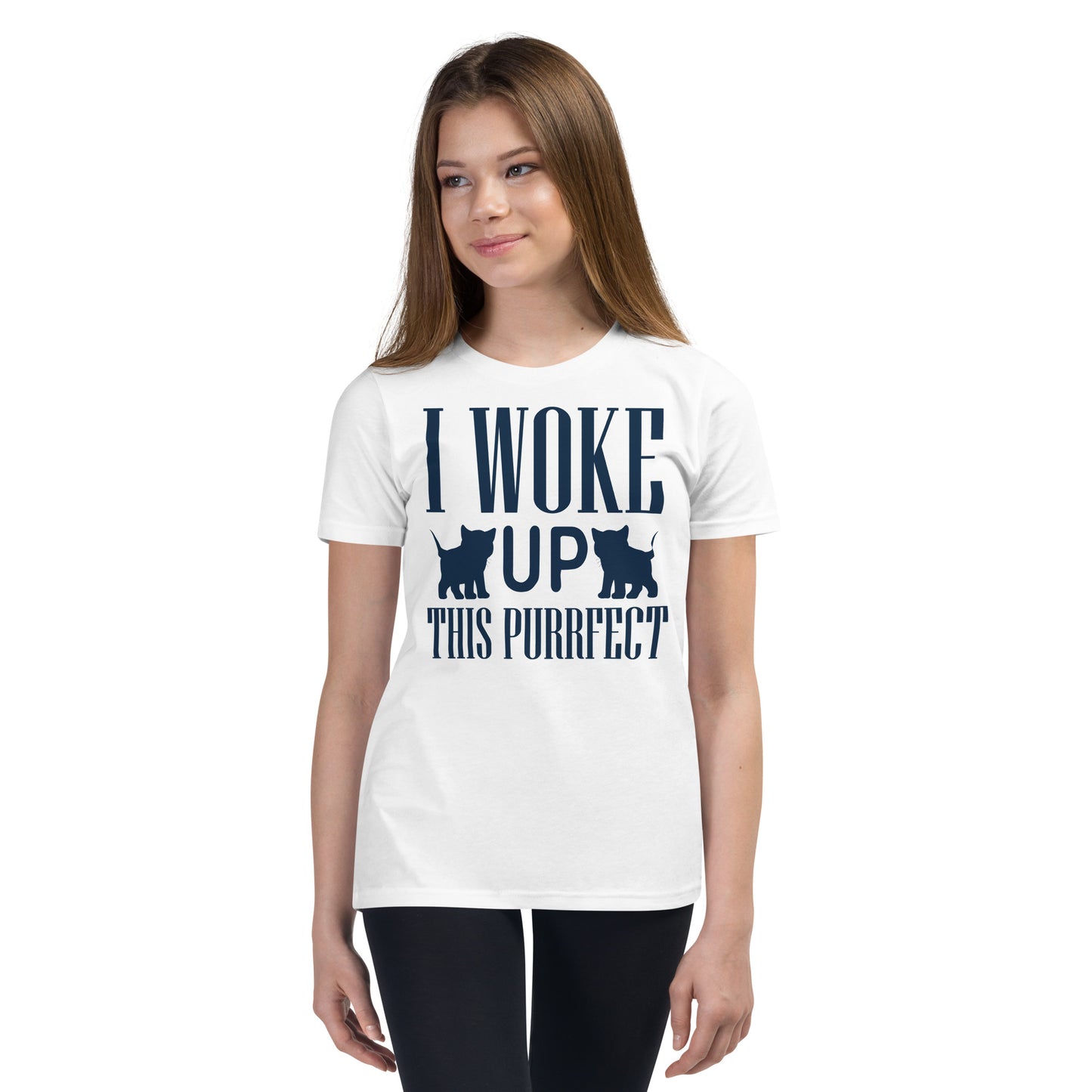 I Woke Up This Purrfect - Youth Short Sleeve T-Shirt