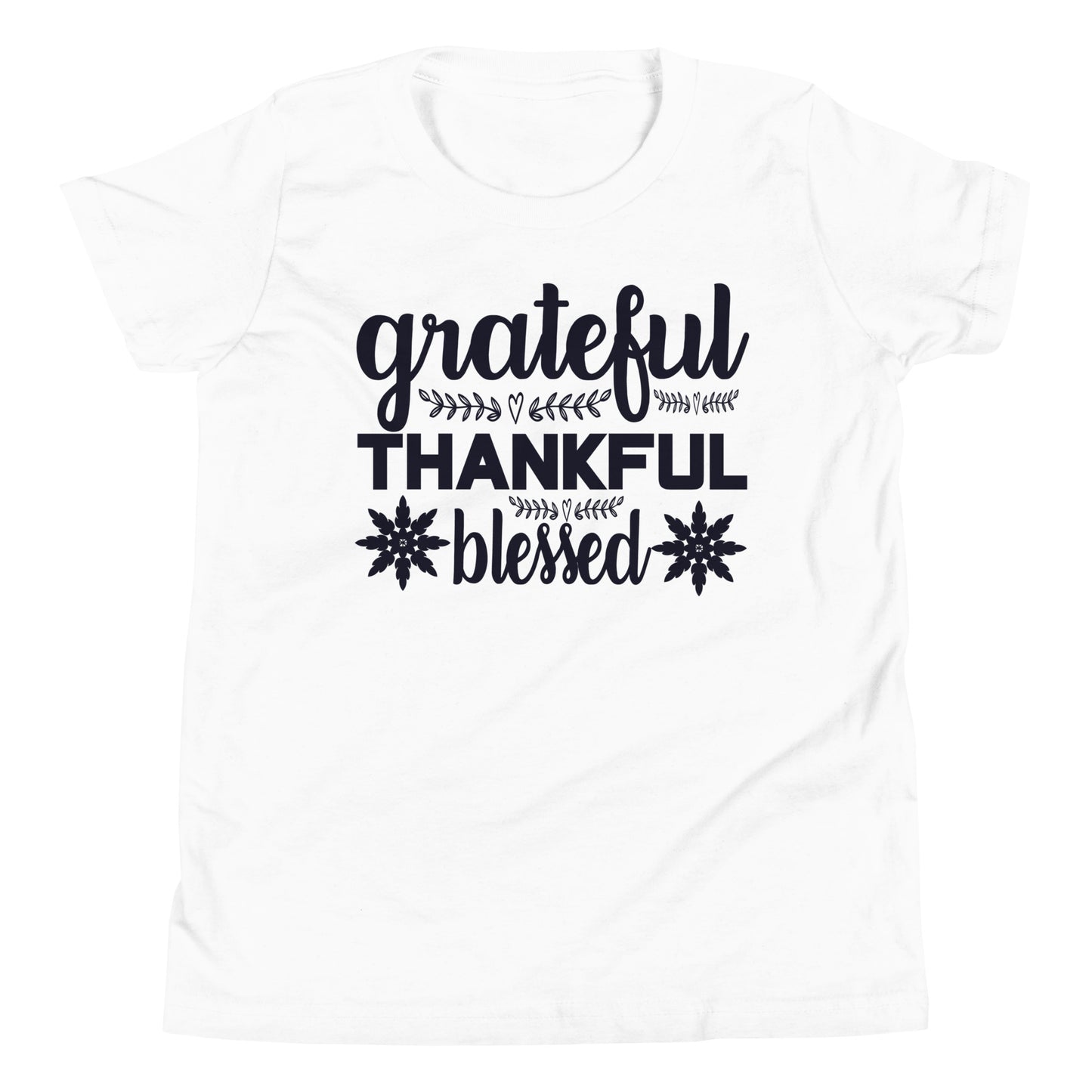 Grateful Thankful Blesses - Youth Short Sleeve T-Shirt