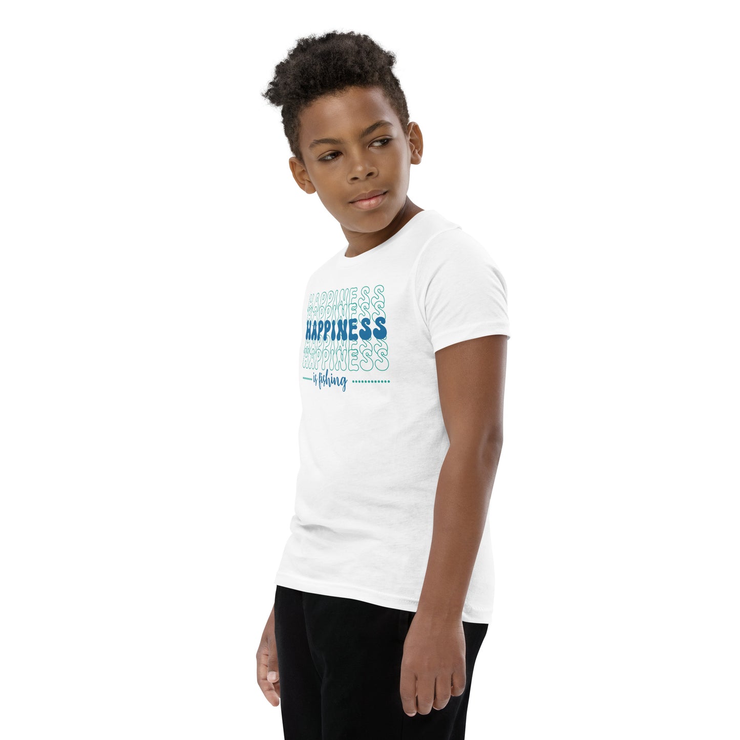 Happiness Is Fishing - Youth Short Sleeve T-Shirt