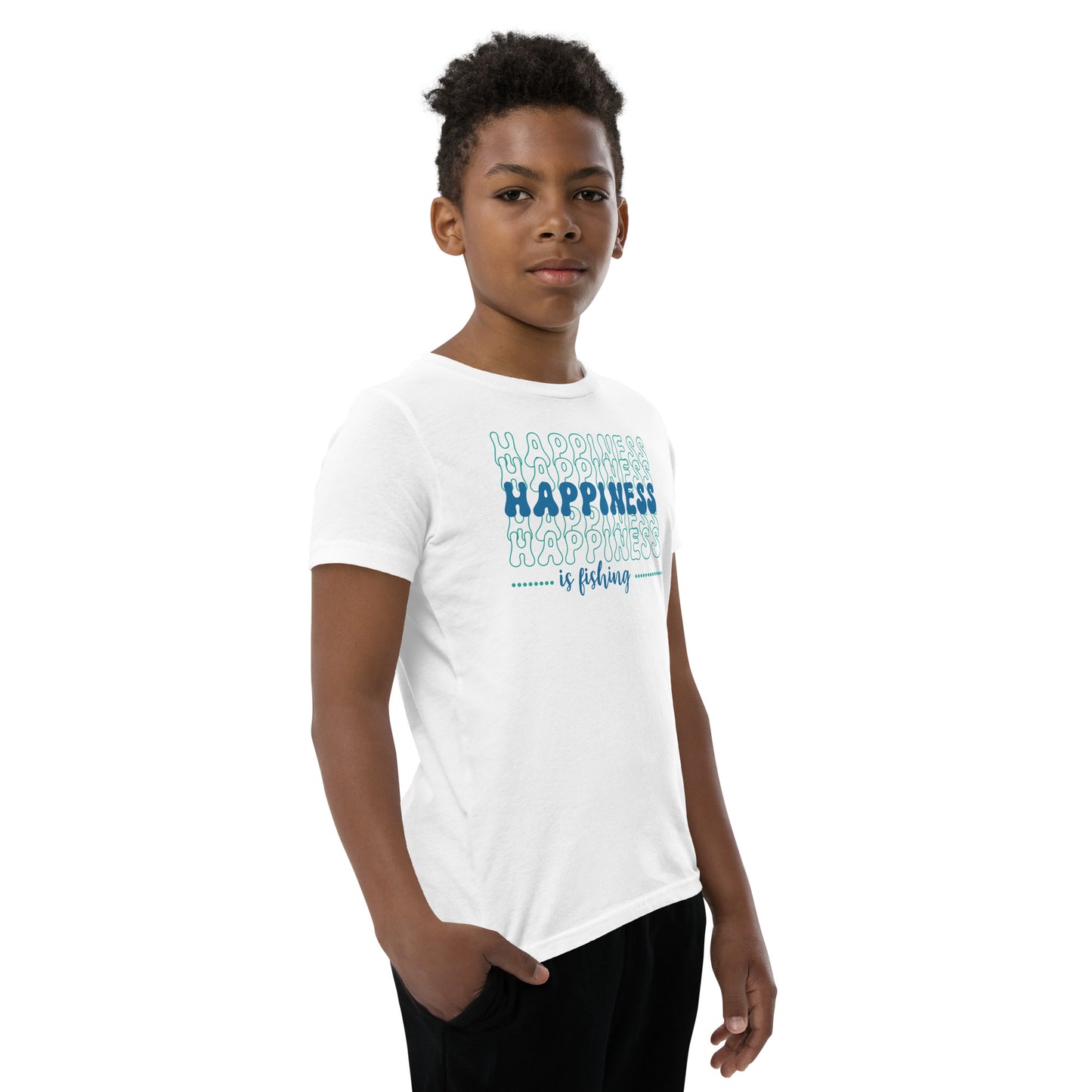 Happiness Is Fishing - Youth Short Sleeve T-Shirt